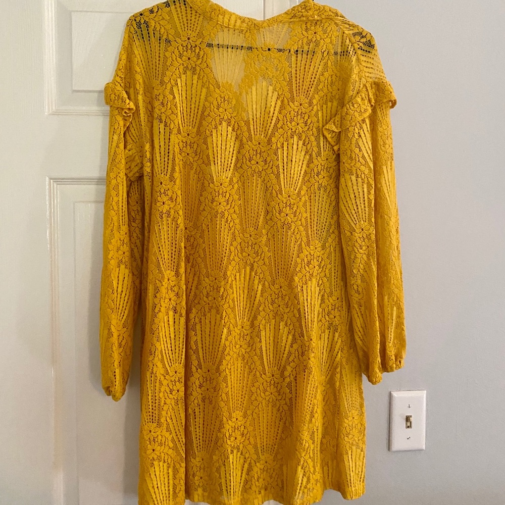 Mustard dress. Size small. Some days lovin brand.